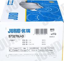 Jurid 573270J-D - Тормозные колодки, дисковые, комплект avtokuzovplus.com.ua