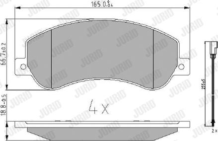 Jurid 573275J - Гальмівні колодки, дискові гальма autocars.com.ua