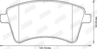 Jurid 573284J - Гальмівні колодки, дискові гальма autocars.com.ua