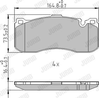 Jurid 573294J - Гальмівні колодки, дискові гальма autocars.com.ua