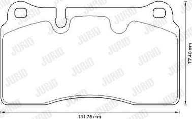 Jurid 573296JC - Гальмівні колодки, дискові гальма autocars.com.ua