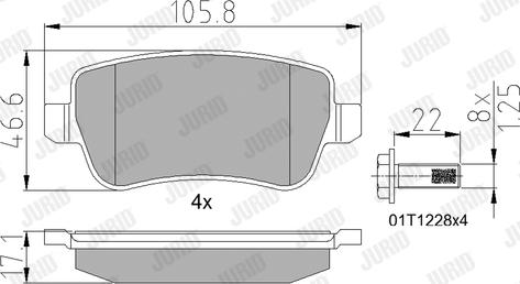 Jurid 573307J - Тормозные колодки, дисковые, комплект avtokuzovplus.com.ua