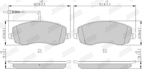 Jurid 573327J - Гальмівні колодки, дискові гальма autocars.com.ua