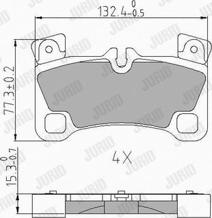 Jurid 573339J - Гальмівні колодки, дискові гальма autocars.com.ua