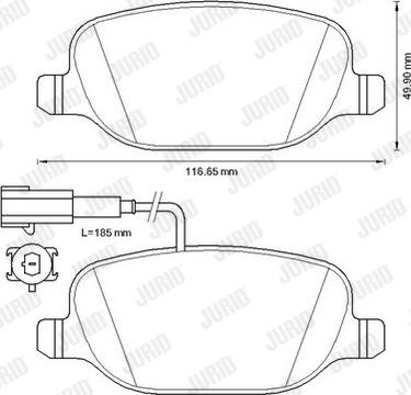 Jurid 573348JC - Тормозные колодки, дисковые, комплект autodnr.net