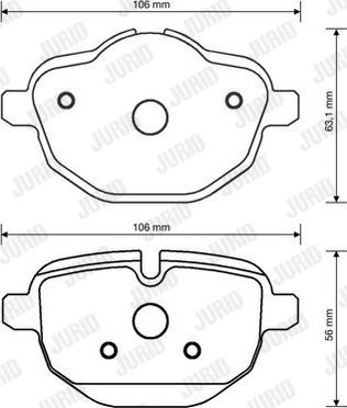 Jurid 573352JC - Тормозные колодки, дисковые, комплект avtokuzovplus.com.ua