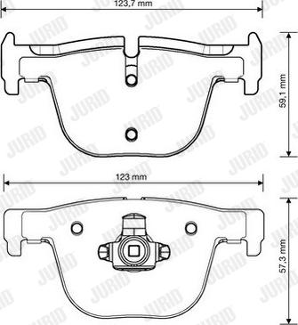 Jurid 573354JC - Тормозные колодки, дисковые, комплект avtokuzovplus.com.ua