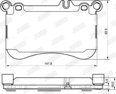 Jurid 573356J - Гальмівні колодки, дискові гальма autocars.com.ua