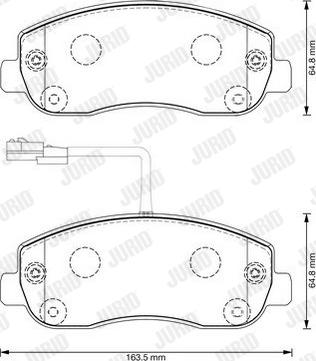 Jurid 573357J - Гальмівні колодки, дискові гальма autocars.com.ua