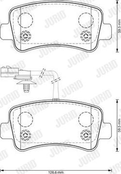 Jurid 573359J - Гальмівні колодки, дискові гальма autocars.com.ua