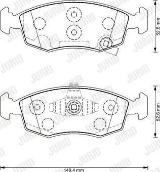 Jurid 573366J - Тормозные колодки, дисковые, комплект autodnr.net