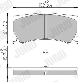 Jurid 573372J - Тормозные колодки, дисковые, комплект autodnr.net