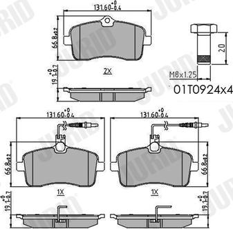 Jurid 573382J - Гальмівні колодки, дискові гальма autocars.com.ua