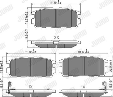 Jurid 573386J - Гальмівні колодки, дискові гальма autocars.com.ua