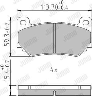 Jurid 573392J - Тормозные колодки, дисковые, комплект autodnr.net