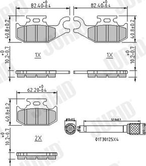 Jurid 573410J - Гальмівні колодки, дискові гальма autocars.com.ua