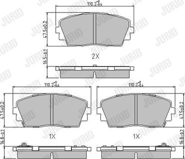 Jurid 573420J - Тормозные колодки, дисковые, комплект avtokuzovplus.com.ua