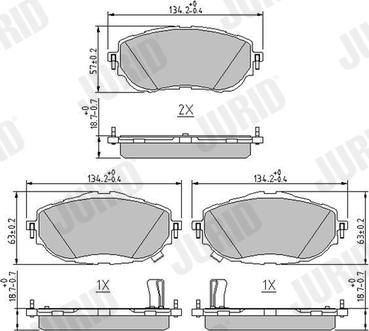 Jurid 573440J - Тормозные колодки, дисковые, комплект avtokuzovplus.com.ua