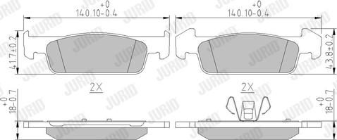 Jurid 573441J - Гальмівні колодки, дискові гальма autocars.com.ua