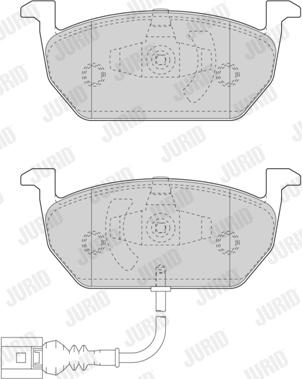 Jurid 573606J - Тормозные колодки, дисковые, комплект avtokuzovplus.com.ua