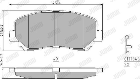 Jurid 573619J - Тормозные колодки, дисковые, комплект avtokuzovplus.com.ua