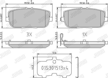 Jurid 573640J - Тормозные колодки, дисковые, комплект avtokuzovplus.com.ua