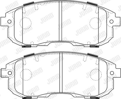 Jurid 573646J - Гальмівні колодки, дискові гальма autocars.com.ua