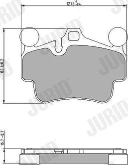 Jurid 573650J - Гальмівні колодки, дискові гальма autocars.com.ua