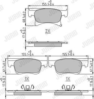 Jurid 573657J - Тормозные колодки, дисковые, комплект autodnr.net