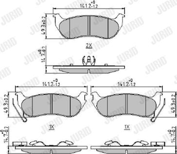 Jurid 573683J - Гальмівні колодки, дискові гальма autocars.com.ua