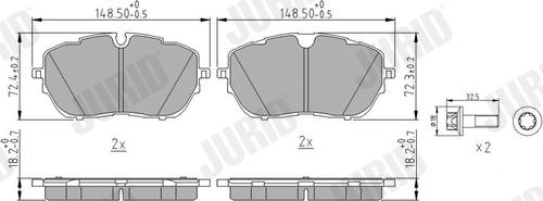 Jurid 573697J - Тормозные колодки, дисковые, комплект avtokuzovplus.com.ua