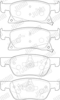 Jurid 573701J - Тормозные колодки, дисковые, комплект avtokuzovplus.com.ua