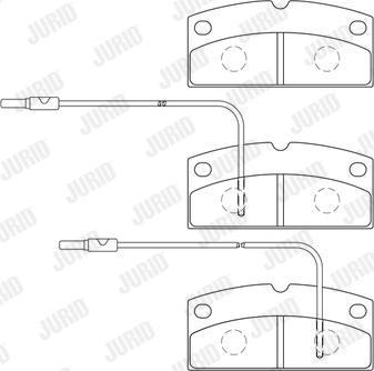 Jurid 573750J - Гальмівні колодки, дискові гальма autocars.com.ua