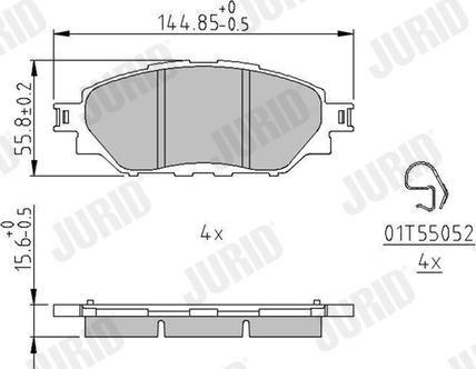 Jurid 573788J - Гальмівні колодки, дискові гальма autocars.com.ua