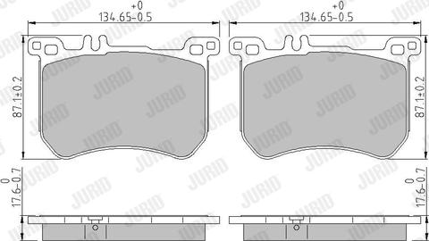 Jurid 573797J - Гальмівні колодки, дискові гальма autocars.com.ua