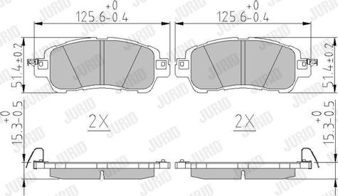 Jurid 573801J - Гальмівні колодки, дискові гальма autocars.com.ua