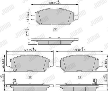 Jurid 573805J - Тормозные колодки, дисковые, комплект avtokuzovplus.com.ua