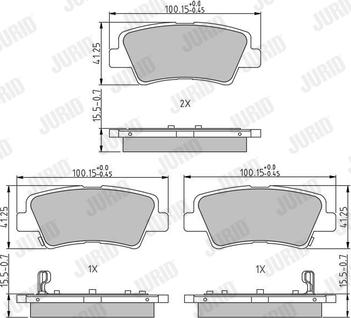 Jurid 573816J - Гальмівні колодки, дискові гальма autocars.com.ua