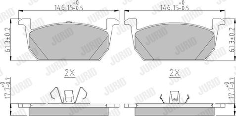 Jurid 573833J - Тормозные колодки, дисковые, комплект avtokuzovplus.com.ua