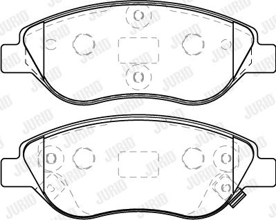 Jurid 573867J - Гальмівні колодки, дискові гальма autocars.com.ua