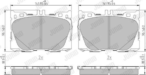 Jurid 573868J - Тормозные колодки, дисковые, комплект autodnr.net