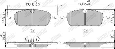 Jurid 573909J - Тормозные колодки, дисковые, комплект avtokuzovplus.com.ua