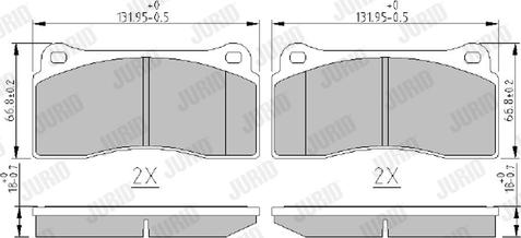 Jurid 573941J - Гальмівні колодки, дискові гальма autocars.com.ua