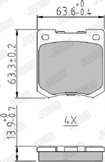 Jurid 573961J - Тормозные колодки, дисковые, комплект avtokuzovplus.com.ua