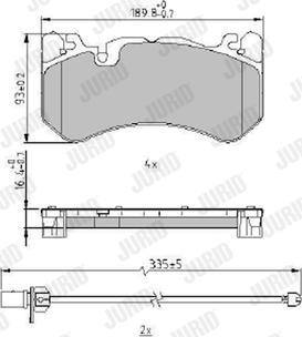 Jurid 573969J - Тормозные колодки, дисковые, комплект avtokuzovplus.com.ua