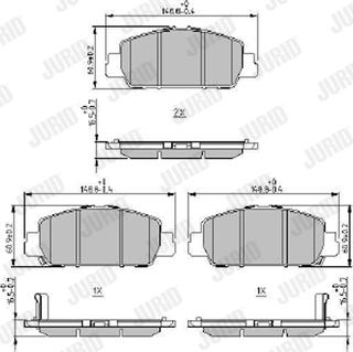 Jurid 573970J - Гальмівні колодки, дискові гальма autocars.com.ua