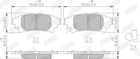 Jurid 573973J - Тормозные колодки, дисковые, комплект avtokuzovplus.com.ua