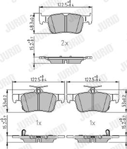 Jurid 573976J - Тормозные колодки, дисковые, комплект autodnr.net