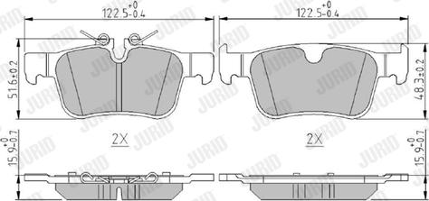 Jurid 573977J - Тормозные колодки, дисковые, комплект avtokuzovplus.com.ua