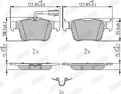 Jurid 573978J - Тормозные колодки, дисковые, комплект avtokuzovplus.com.ua